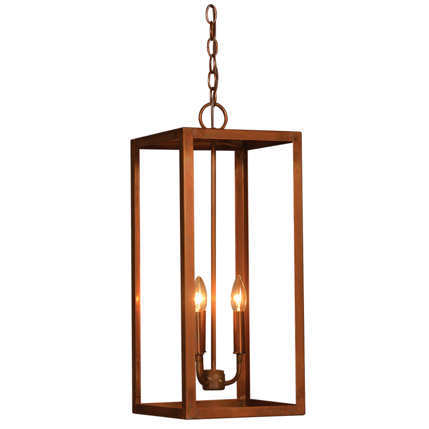 Camden Copper Chandelier for Indoor and Outdoor with candelabra.