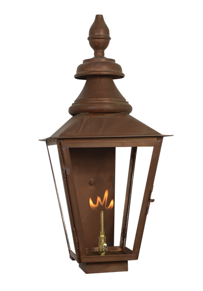 Example of the Birmingham wall lantern with a gas lighting feature
