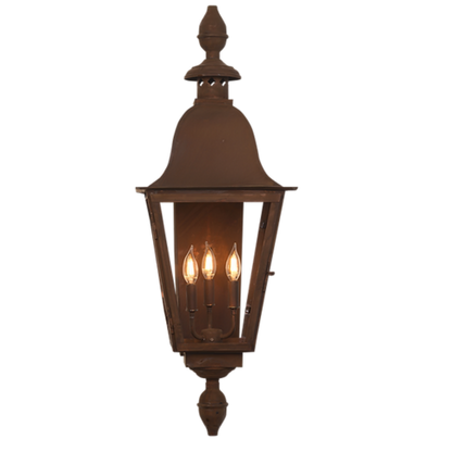 A lantern showcasing a football finial option