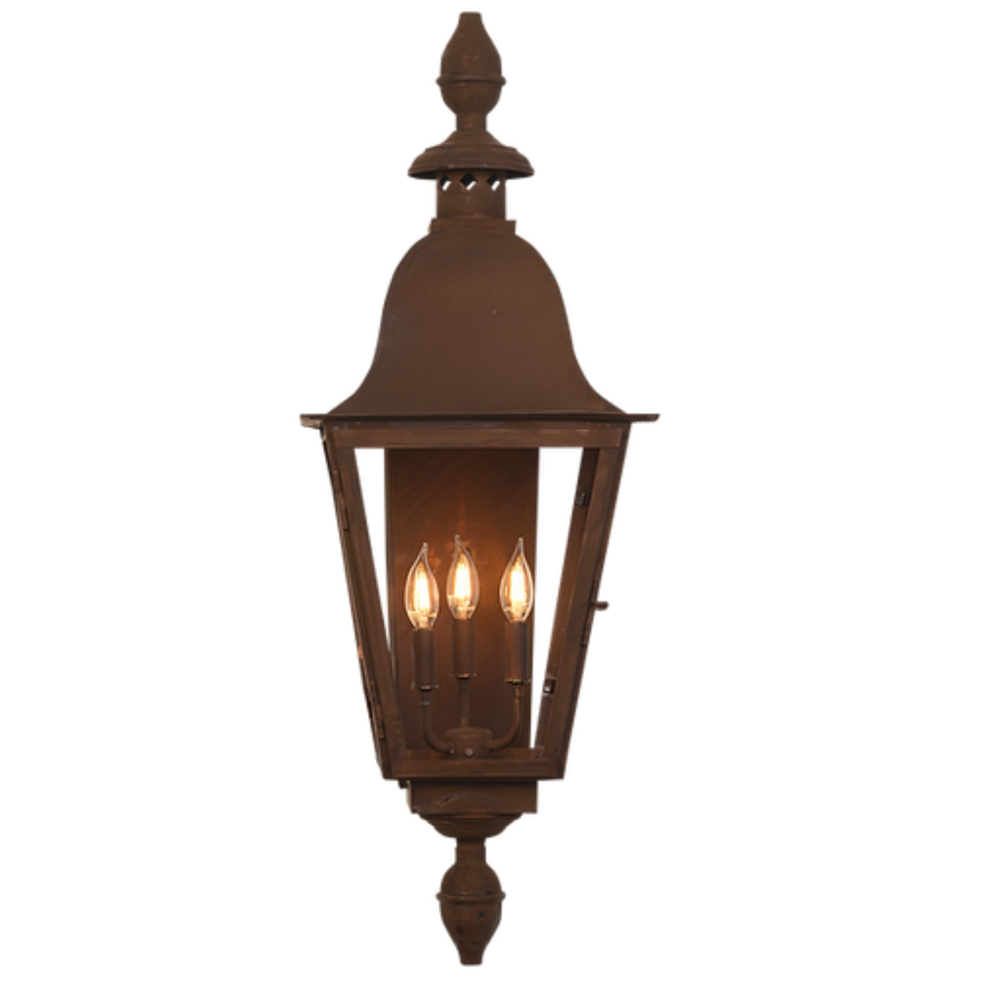 A lantern showcasing a football finial option