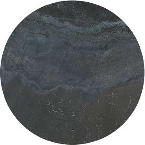 A color sample of the Liver of Sulfur patina finish