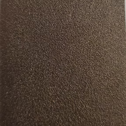 A color sample of the Oil Rubbed Bronze powder coat finish